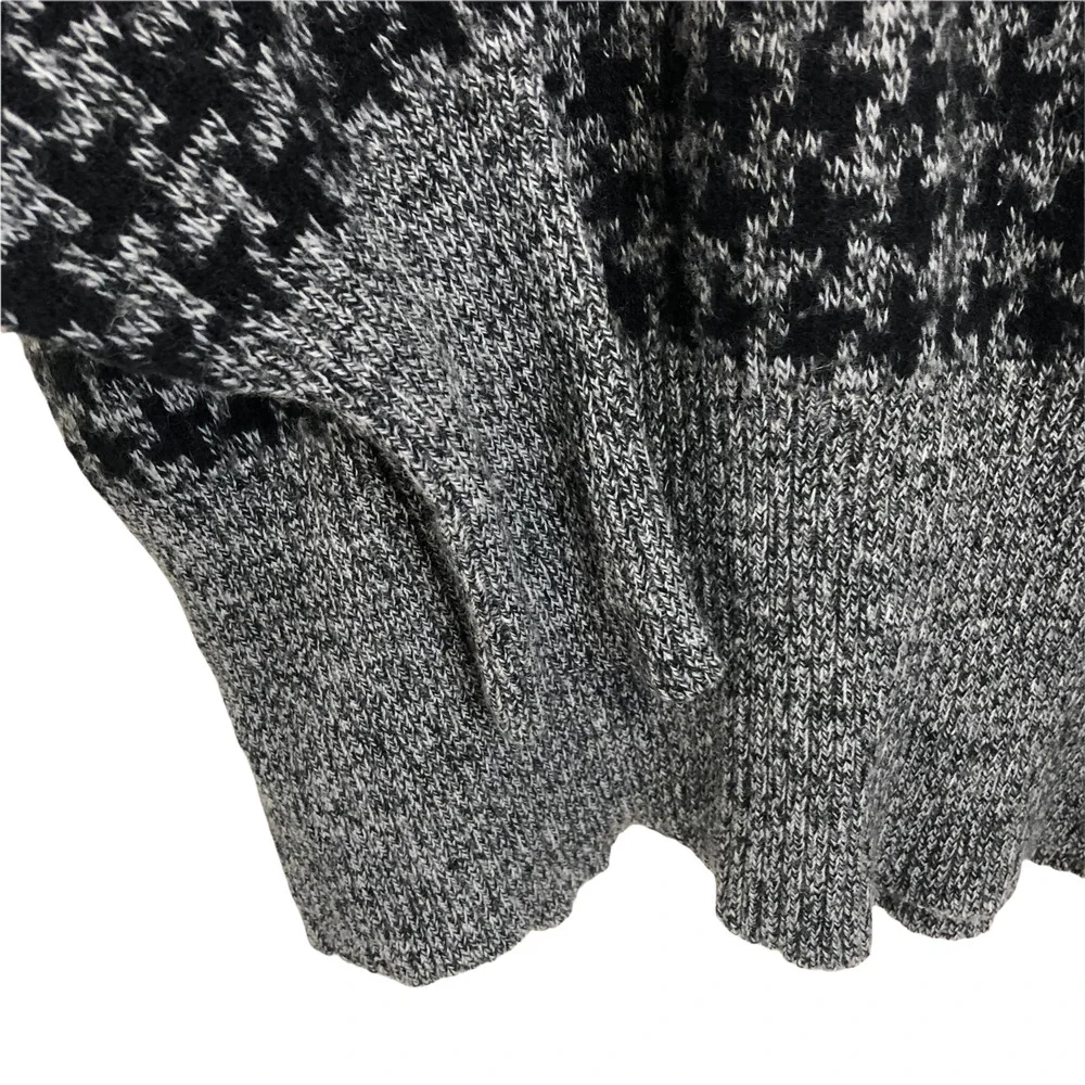 Vintage 80s Italian Wool Blend Herringbone Pullover Sweater Jumper